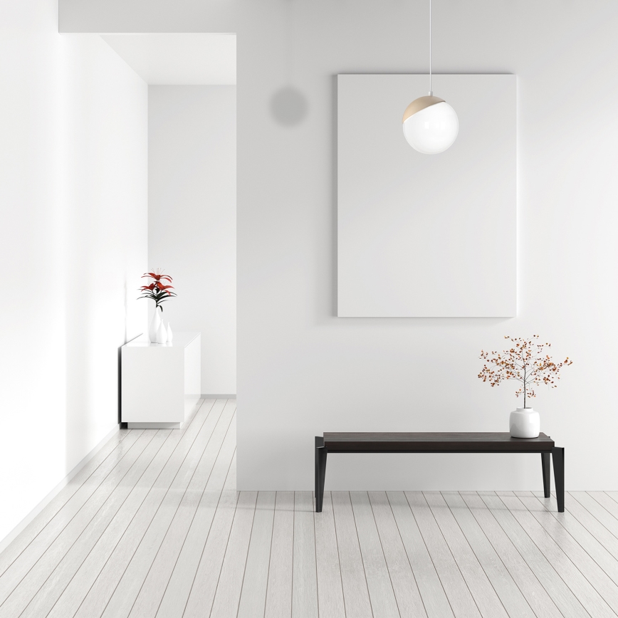 Suspension avec fil SFERA WOOD 1xE14/40W/230V blanc