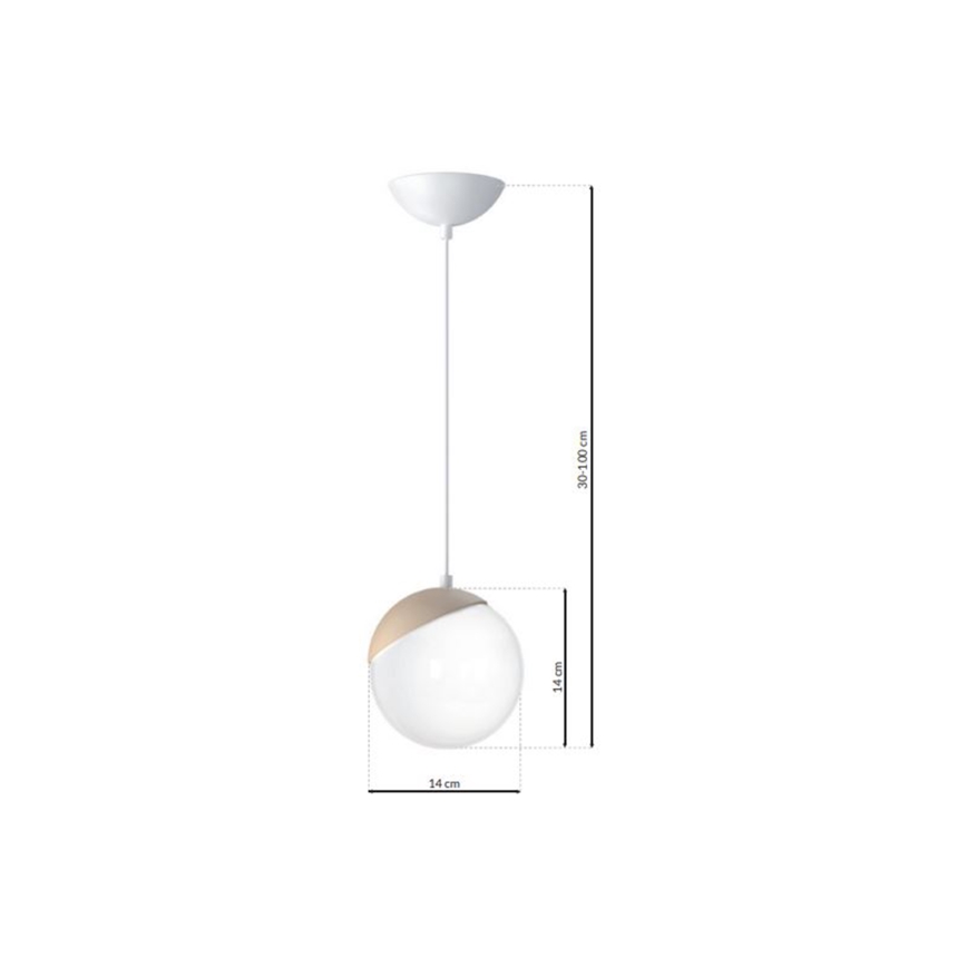 Suspension avec fil SFERA WOOD 1xE14/40W/230V blanc