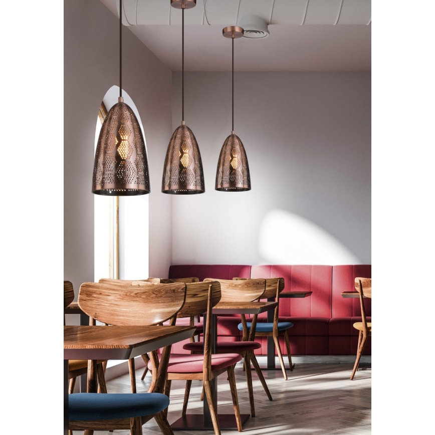 Suspension avec fil SFINKS 1xE27/60W/230V cuivre