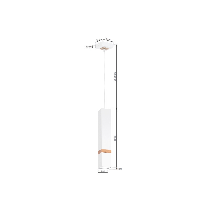 Suspension avec fil VIDAR 1xGU10/25W/230V blanc