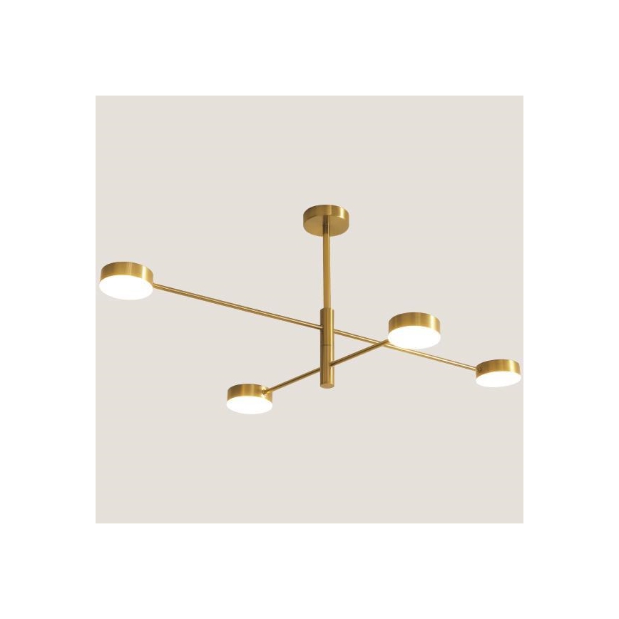 Suspension avec tige 4xLED/12W/230V 4000K doré