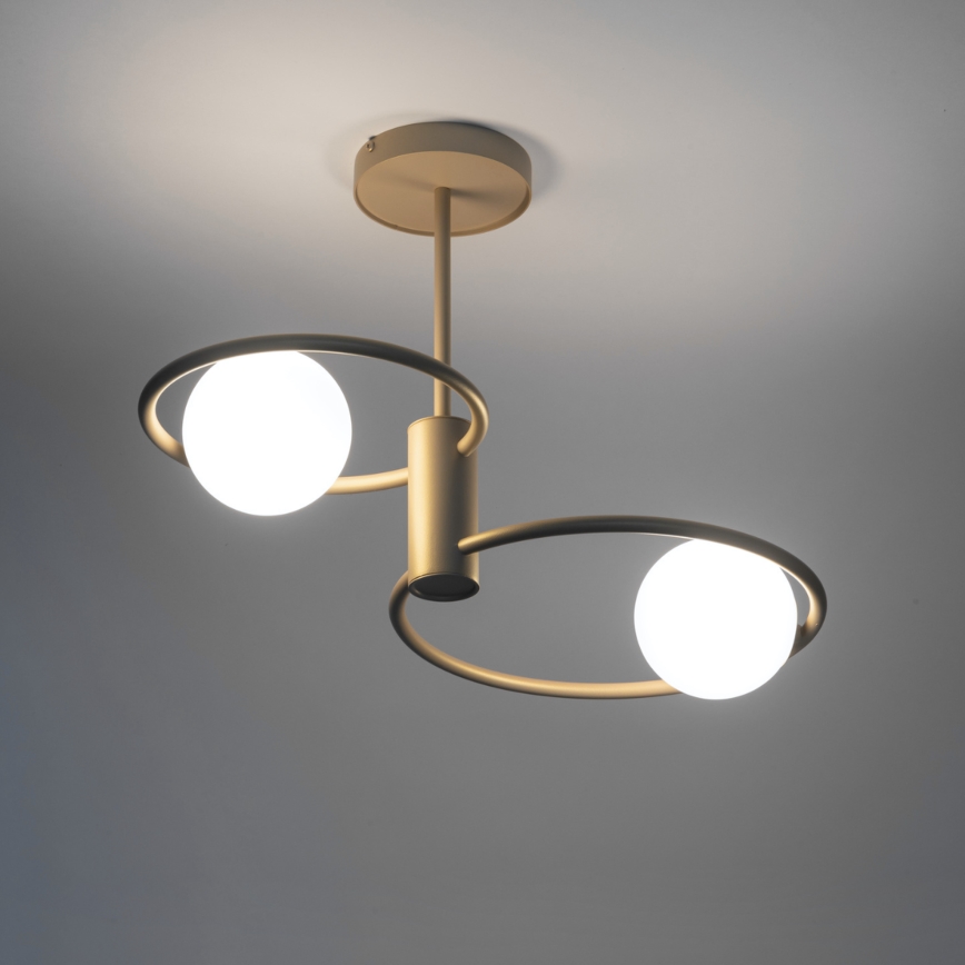 Suspension avec tige AQUA 2xG9/12W/230V doré