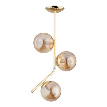 Suspension avec tige LALEN 3xE14/40W/230V beige