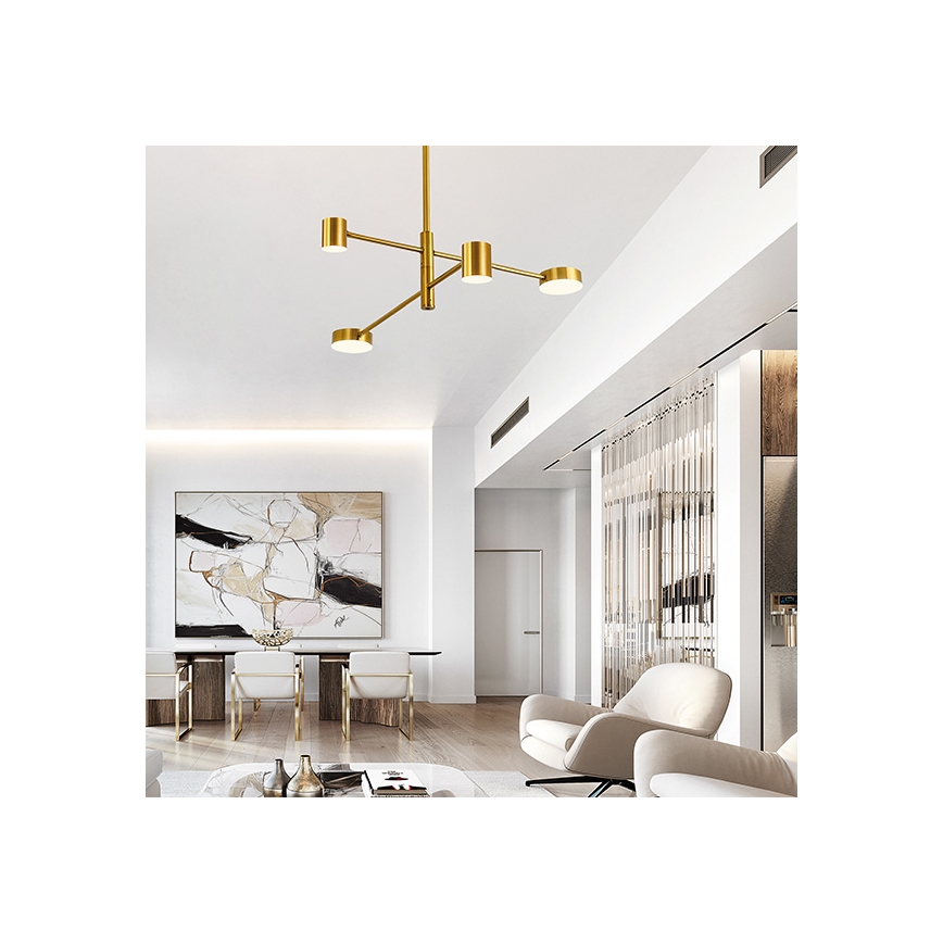 Suspension avec tige LED/24W/230V 3000K doré