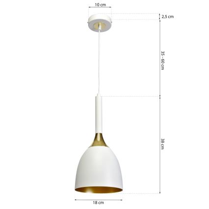 Suspension aveec fil CLARK 1xE27/60W/230V