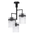 Suspension-barre 3xE27/60W/230V noir/transparent