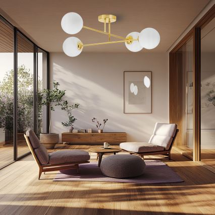 Suspension-barre 4xE27/35W/230V d. 70 cm doré