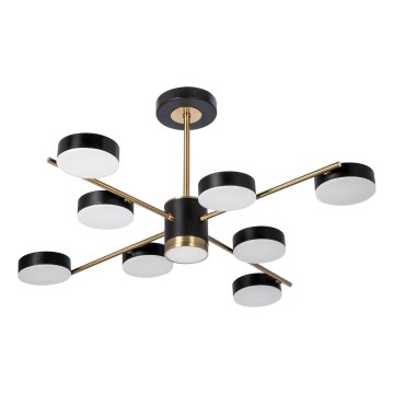 Suspension-barre 8xLED/7W/230V + LED/6W 3000-6000K d. 77 cm doré/noir