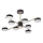 Suspension-barre 8xLED/7W/230V + LED/6W 3000-6000K d. 77 cm doré/noir