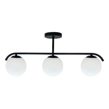 Suspension-barre AMADEO 3xE14/40W/230V noir
