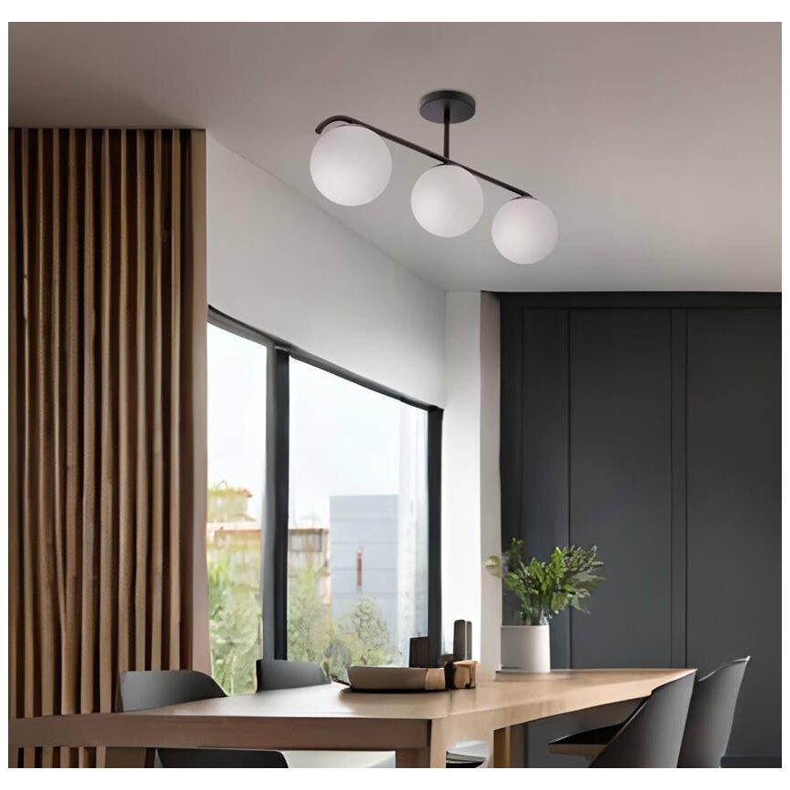 Suspension-barre AMADEO 3xE14/40W/230V noir
