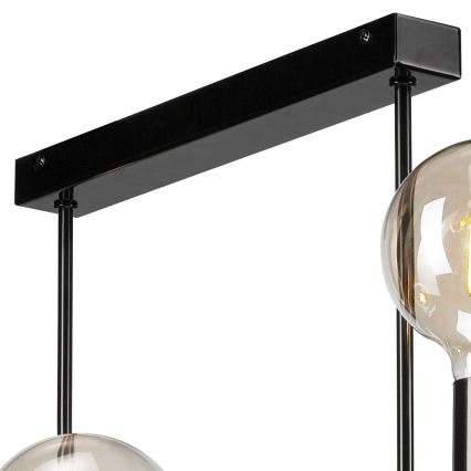 Suspension barre ASTRID 6xE27/60W/230V noire