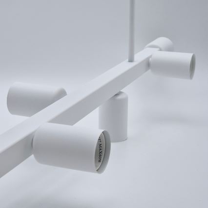 Suspension-barre ASTRID 8xE27/60W/230V blanc