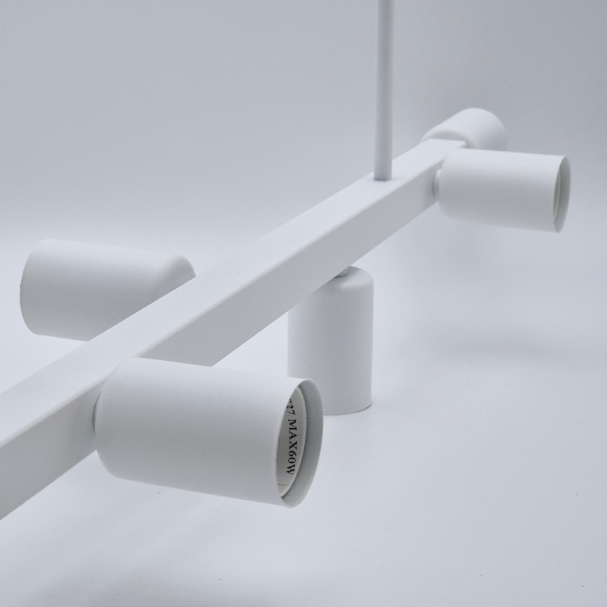 Suspension-barre ASTRID 8xE27/60W/230V blanc