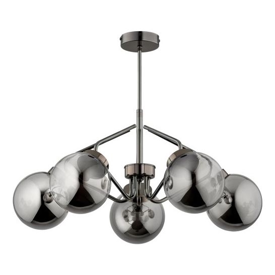 Suspension-barre BARSUM 5xE14/10W/230V gris