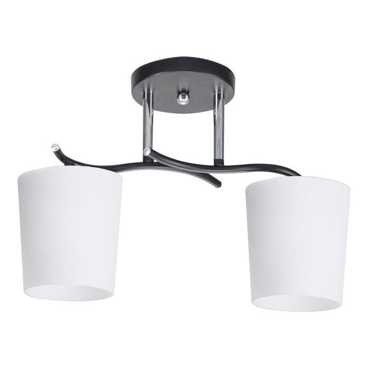 Suspension-barre ESNYR 2xE27/40W/230V noir/blanc