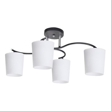 Suspension-barre ESNYR 4xE27/40W/230V noir/blanc