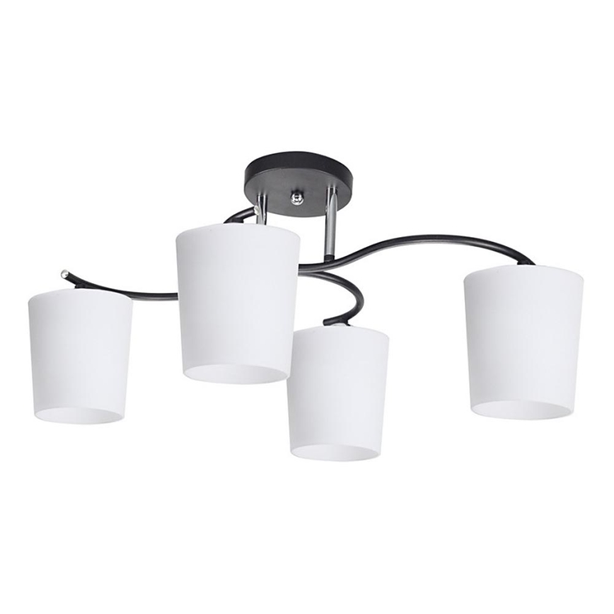 Suspension-barre ESNYR 4xE27/40W/230V noir/blanc