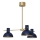 Suspension-barre ESTATE MINI 3xE27/15W/230V bleu