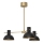 Suspension-barre ESTATE MINI 3xE27/15W/230V noir