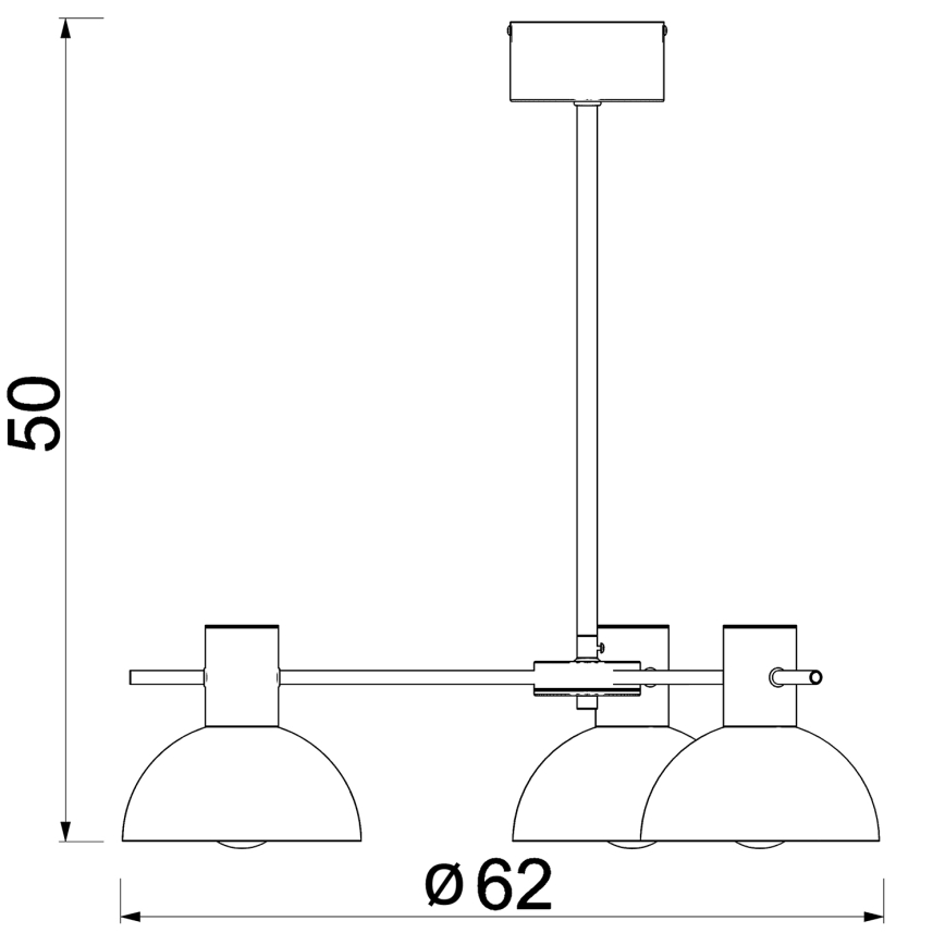 Suspension-barre ESTATE MINI 3xE27/15W/230V vert