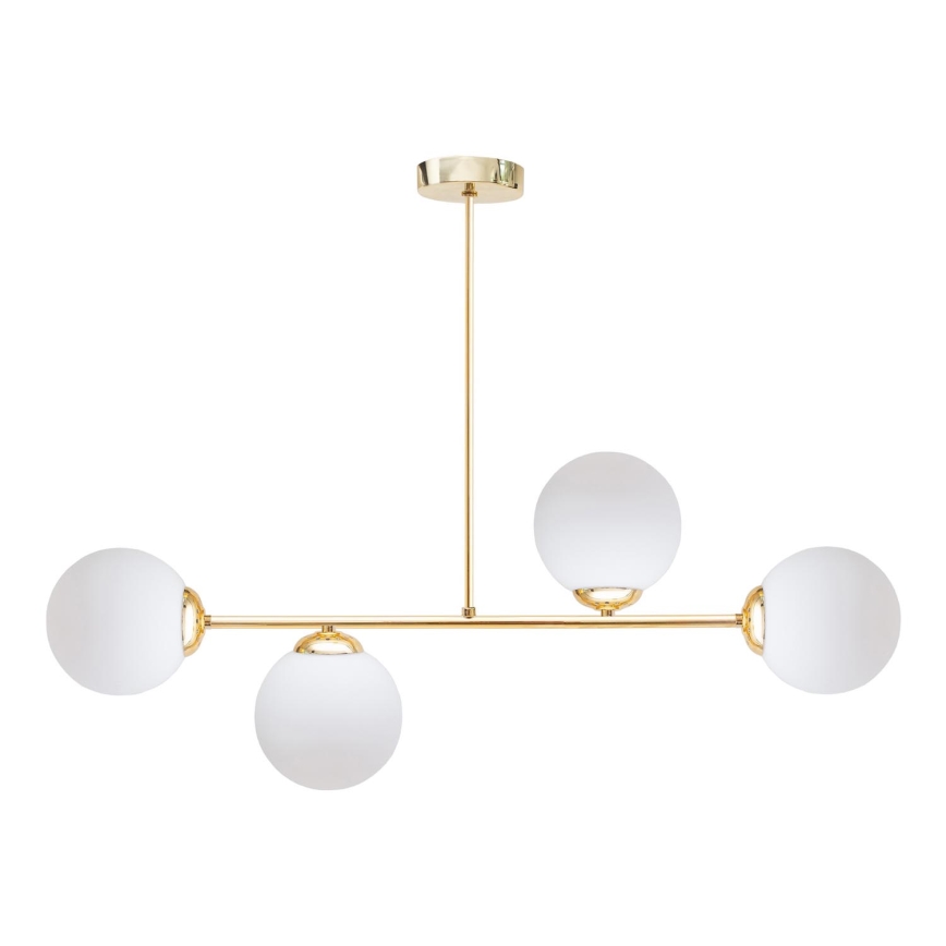 Suspension-barre FIRA 4xE27/60W/230V doré
