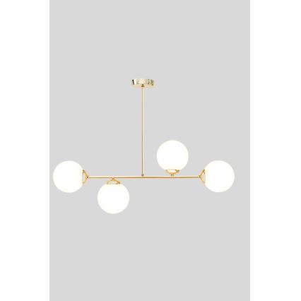Suspension-barre FIRA 4xE27/60W/230V doré