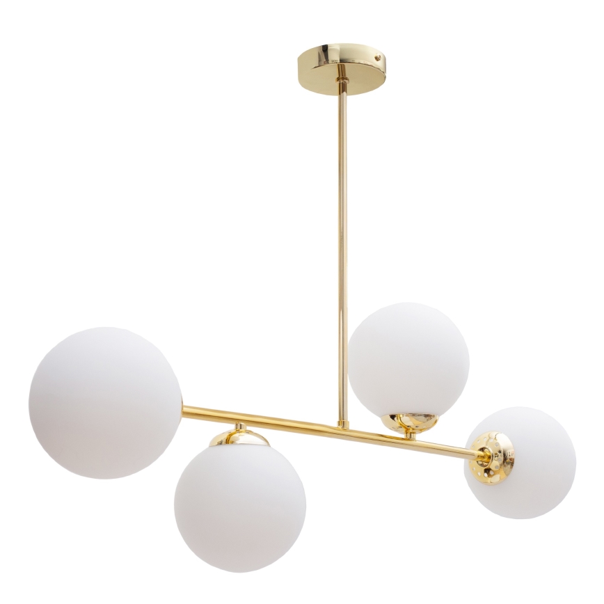Suspension-barre FIRA 4xE27/60W/230V doré