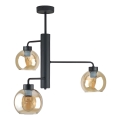 Suspension-barre FLEX 3xE27/60W/230V noir/fumé beige