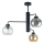 Suspension-barre FLEX 3xE27/60W/230V noir/fumé noir/fumé beige/transparent
