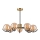 Suspension-barre GEORGIA 7xE14/5W/230V doré/fumé beige