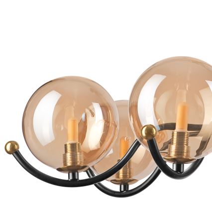 Suspension-barre GEORGIA 7xE14/5W/230V doré/fumé beige