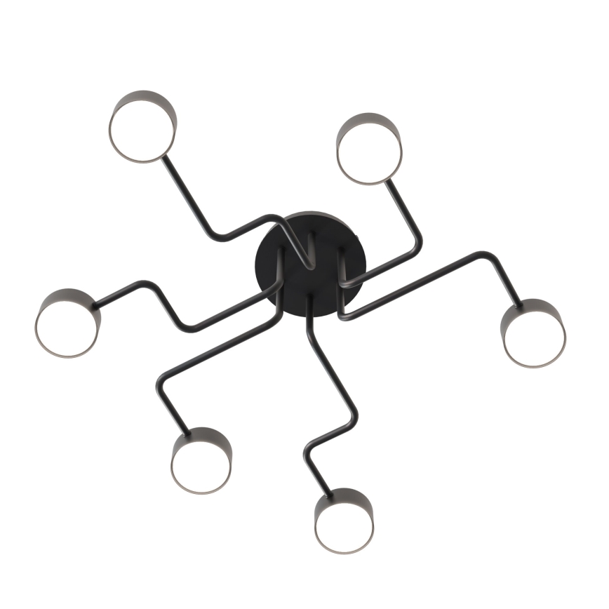 Suspension-barre KURAGE 6xGX53/12W/230V noir