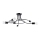 Suspension-barre LEVAR 6xE27/15W/230V noir