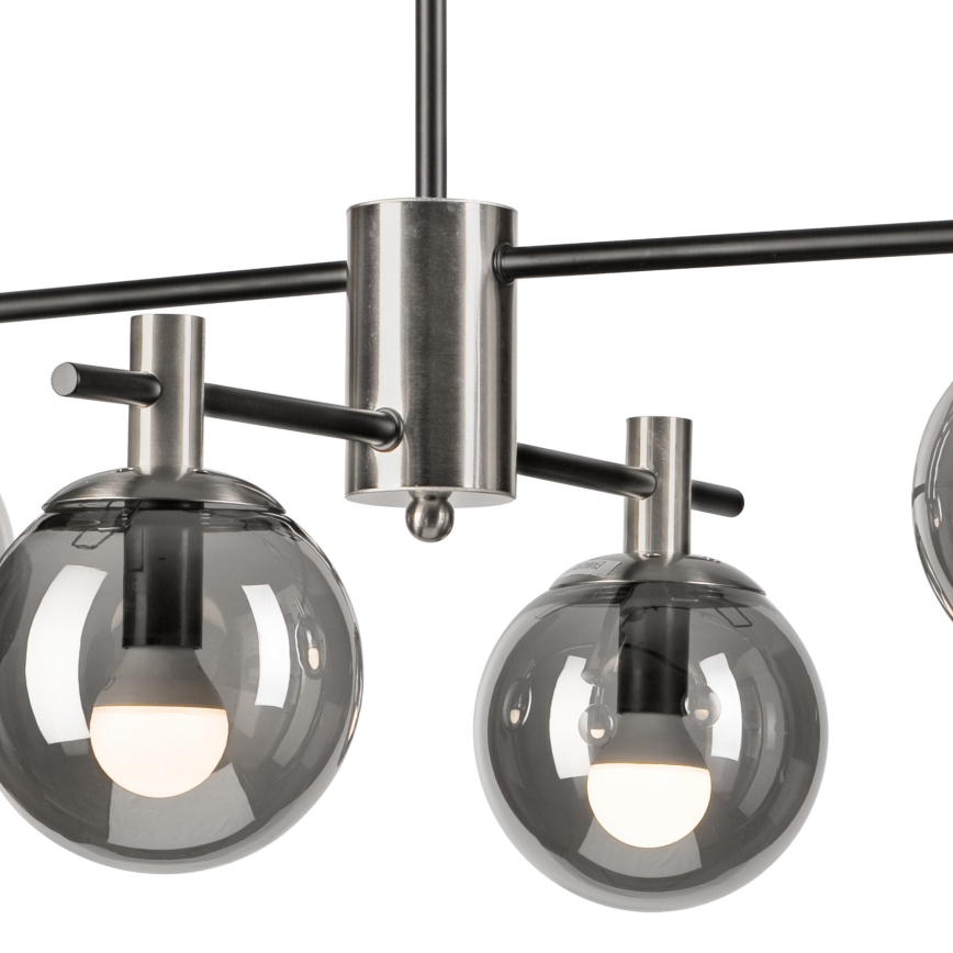 Suspension-barre LILOU 4xE14/5W/230V chrome mat/fumé