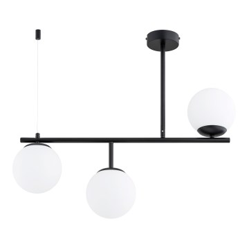 Suspension-barre LUNA 3xE14/10W/230V noir
