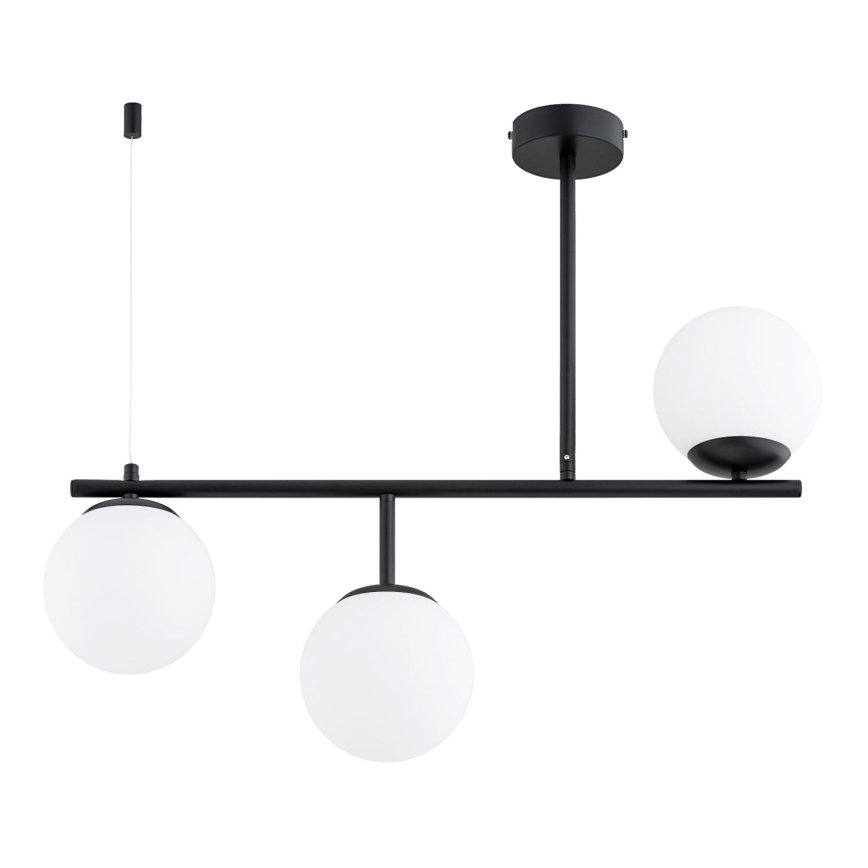 Suspension-barre LUNA 3xE14/10W/230V noir