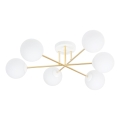 Suspension-barre MAGNUM 6xE14/10W/230V blanc/doré