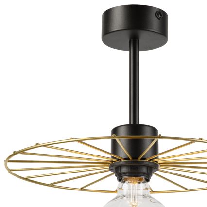 Suspension-barre MONTANA 1xE27/15W/230V d. 30 cm doré/noir
