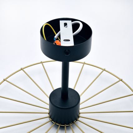 Suspension-barre MONTANA 1xE27/15W/230V d. 30 cm doré/noir