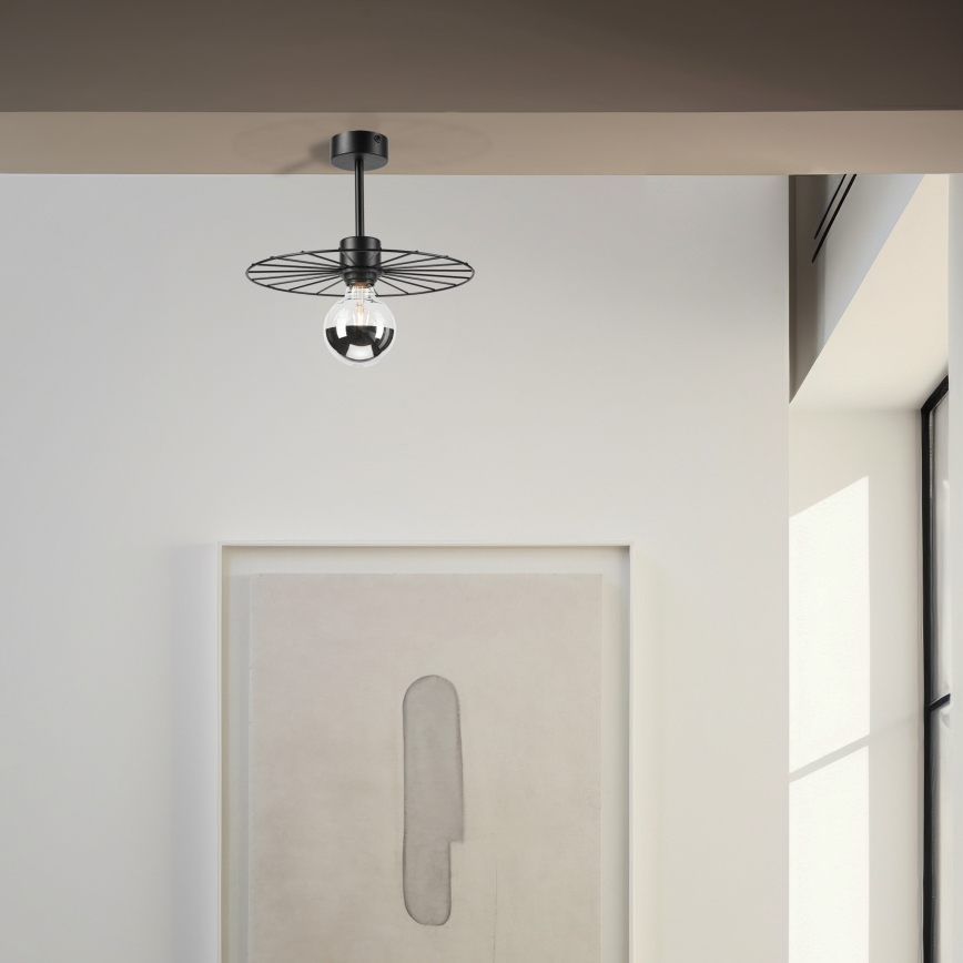 Suspension-barre MONTANA 1xE27/15W/230V d. 30 cm noir