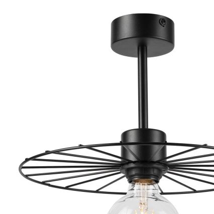 Suspension-barre MONTANA 1xE27/15W/230V d. 30 cm noir