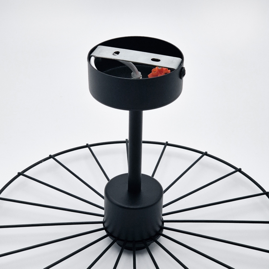 Suspension-barre MONTANA 1xE27/15W/230V d. 30 cm noir