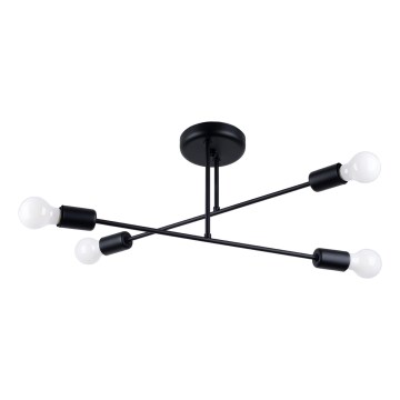 Suspension-barre NORAH 4xE27/15W/230V noir