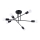 Suspension-barre NORAH 6xE27/15W/230V noir