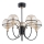 Suspension-barre PETRA 5xE14/10W/230V noir/doré