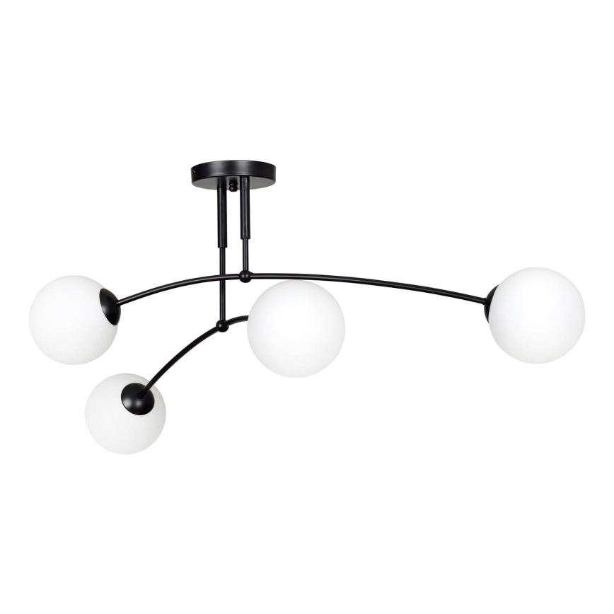 Suspension-barre PREGOS 4xE14/10W/230V noir