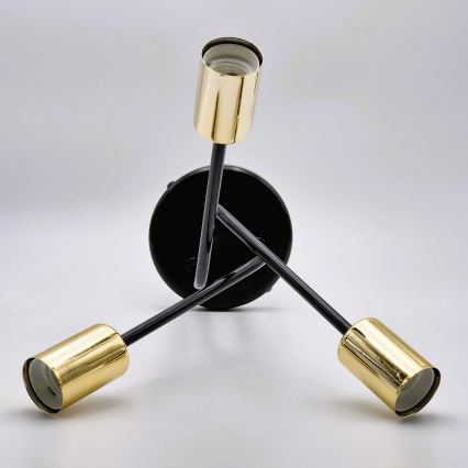 Suspension-barre PRIYA 3xE27/15W/230V noir