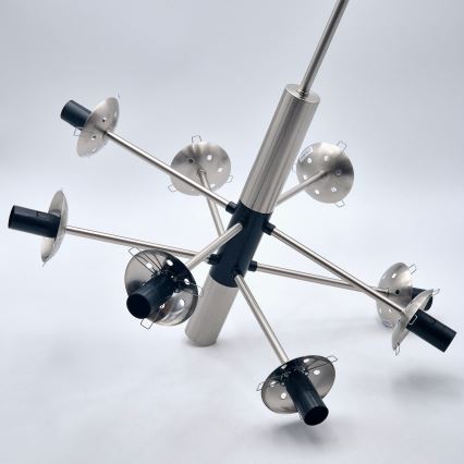 Suspension-barre ROLLO 8xE14/5W/230V chrome mat/fumé