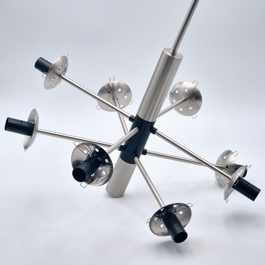 Suspension-barre ROLLO 8xE14/5W/230V chrome mat/fumé